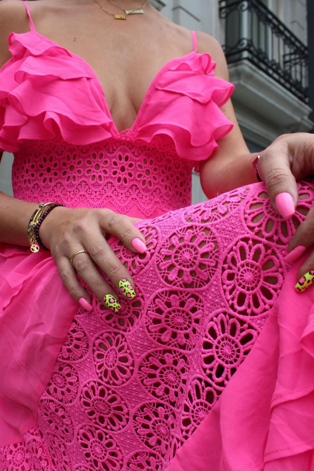 Pink V Dress